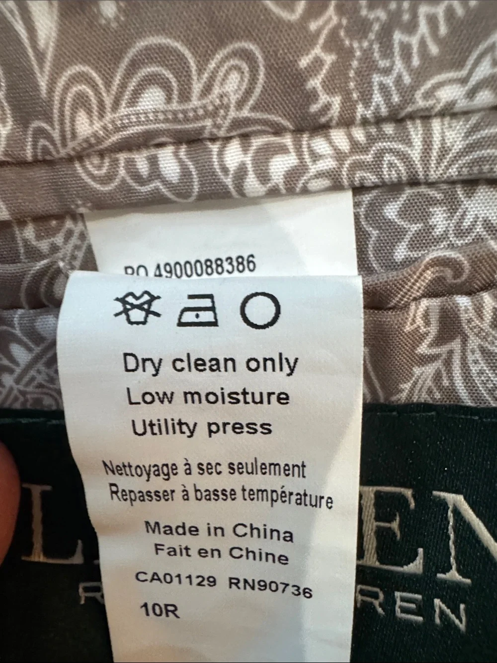 Ralph Lauren Light Sage 100% Linen Two-Piece Suit
